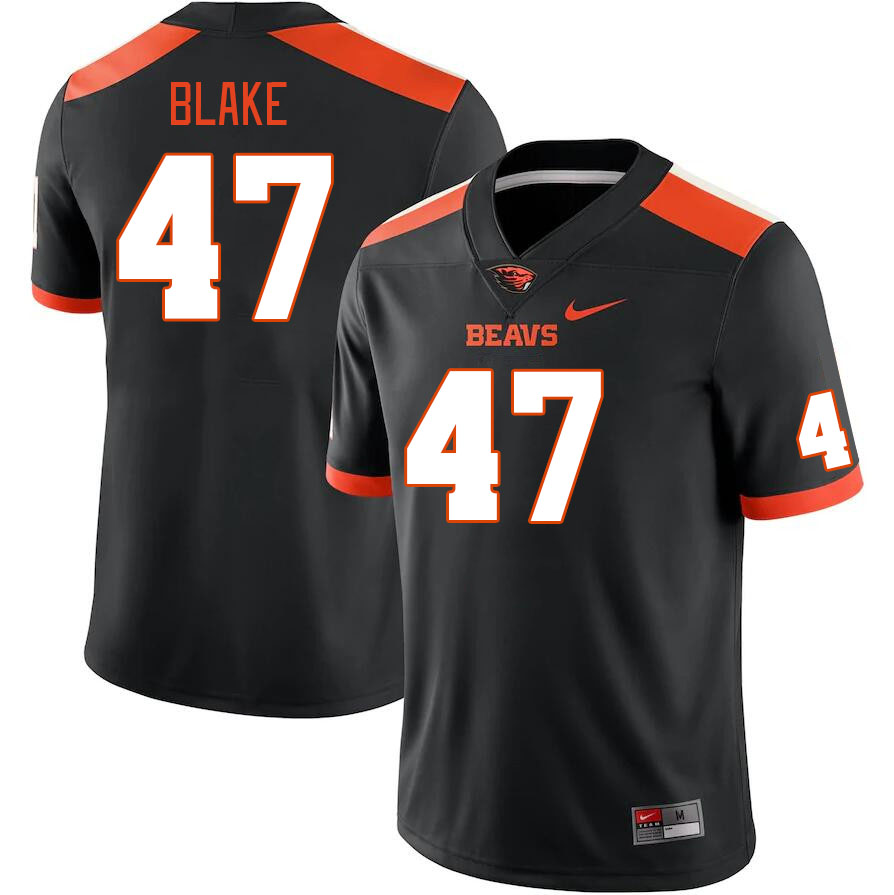 Men #47 Tyree Blake Oregon State Beavers College Football Jerseys Stitched Sale-Black - Click Image to Close